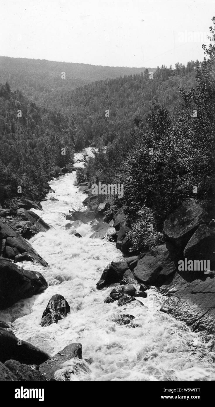 Photographie de la région de Poplar River Falls ; Portée et contenu : la légende originale : La région de Poplar River Falls. Banque D'Images