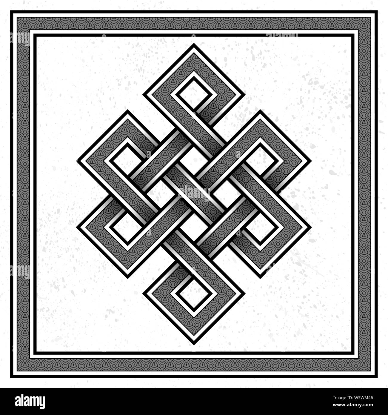 Celtic square figure isolé sur fond sombre Illustration de Vecteur