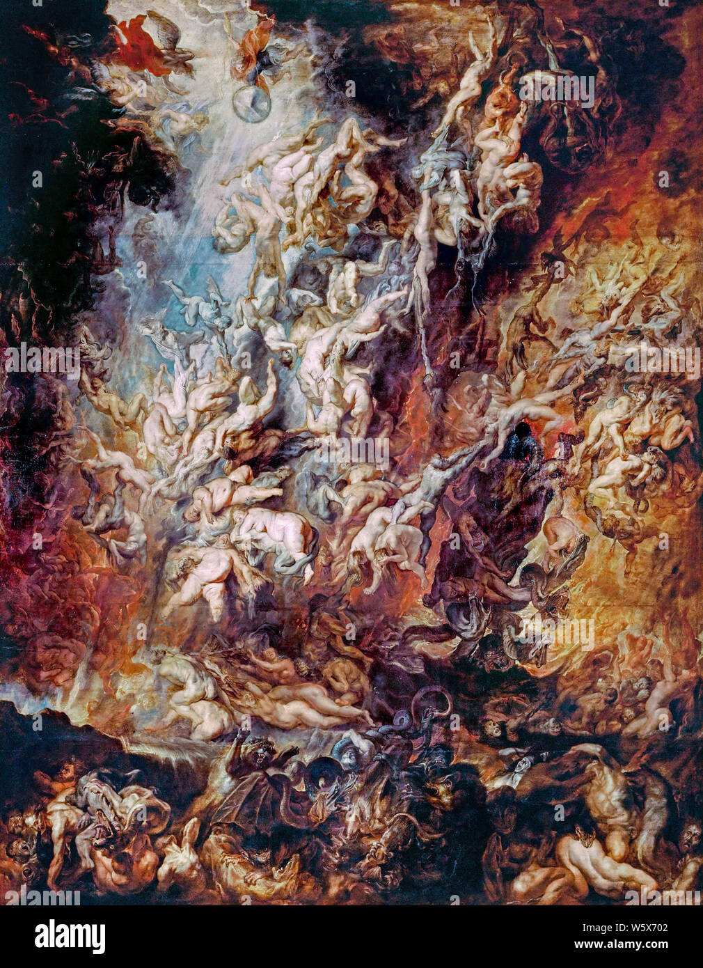 Peter Paul Rubens, la peinture, la chute des damnés, 1620 Banque D'Images