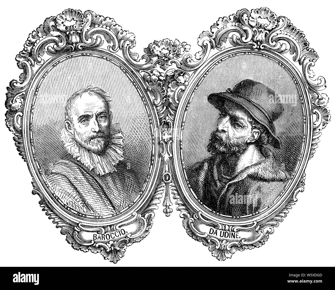 Federico Barocci, Giovanni da Udine, les peintres de la Renaissance italienne Banque D'Images