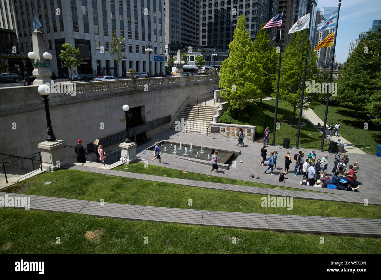 Chicago Vietnam Veterans Memorial plaza north wabash wabash Avenue Chicago IL États-unis Banque D'Images