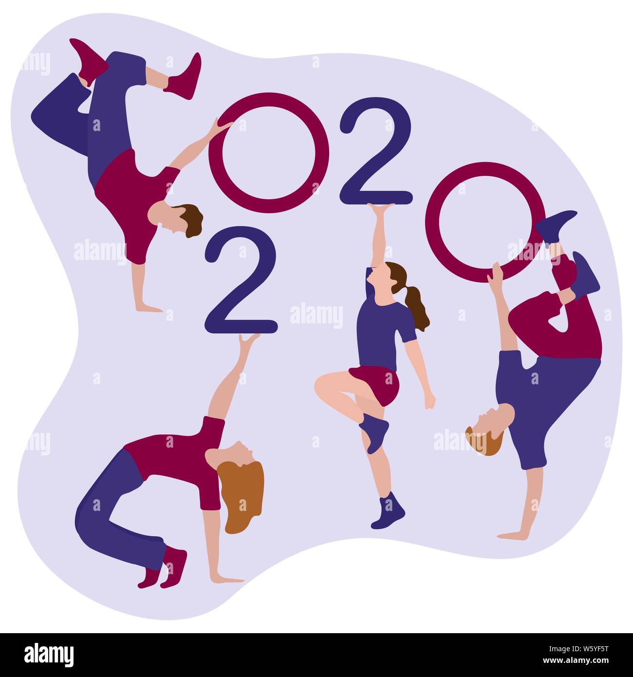 Bonne année. Vector illustration avec les numéros de l'année 2020 et de la danse. Street danse moderne. Soirée du Nouvel An. Pour la conception d'affiches, bannières ou Illustration de Vecteur Bonne année. Vector illustration avec les numéros de l'année 2020 et de la danse. Street danse moderne. Soirée du Nouvel An. Pour la conception d'affiches, bannières ou Illustration de Vecteur