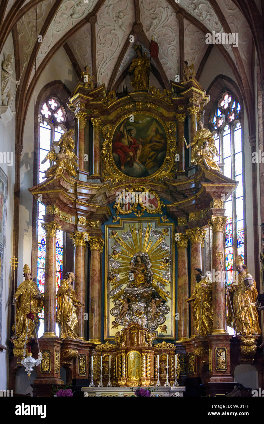 Maria Saal : Maria Saal Cathédrale, autel de , Kärnten, Carinthie, Autriche Banque D'Images