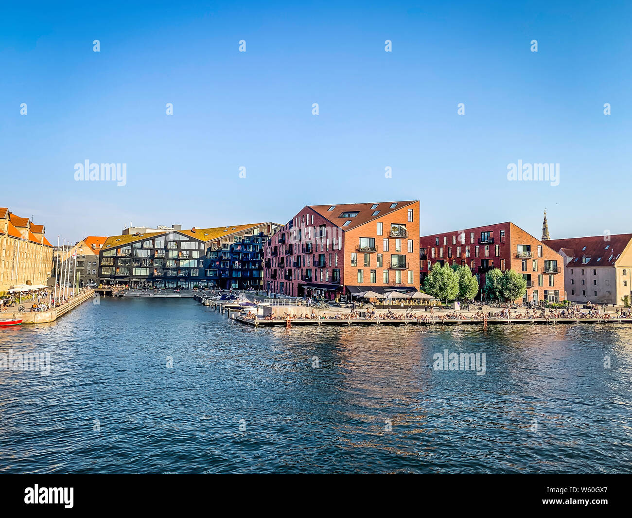 29 juillet 2019 : Copenhague, Danemark : de l'horizon magnifique port de Copenhague sur une belle journée d'été Banque D'Images