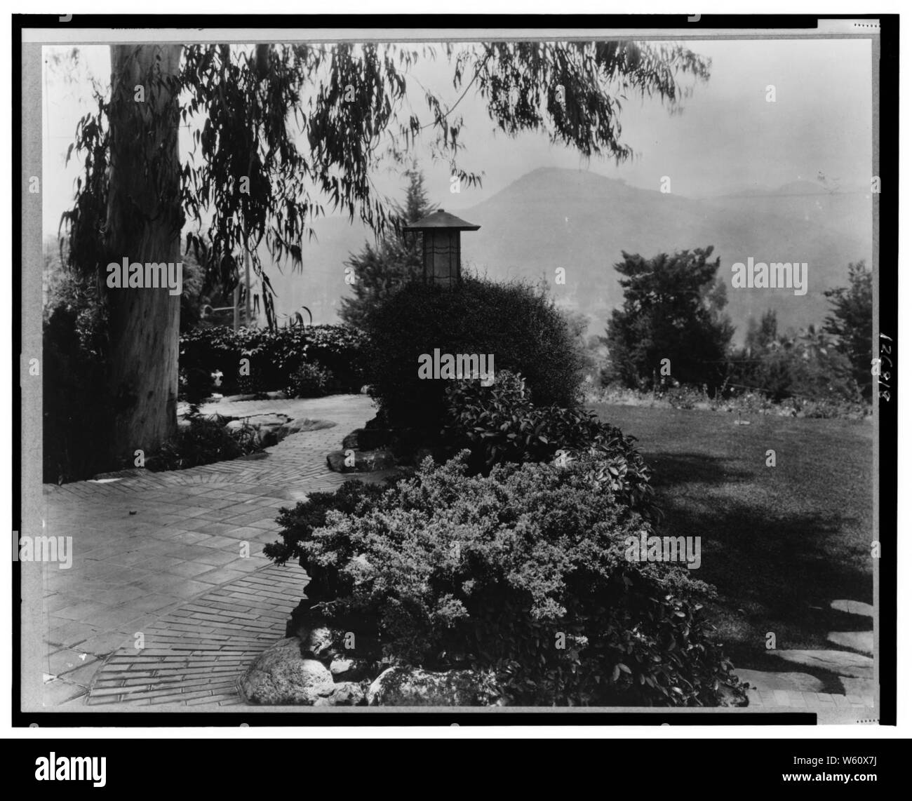 David Berry Gamble house, 4 Place Westmoreland, Pasadena, Californie. Terrasse de l'eau) Banque D'Images