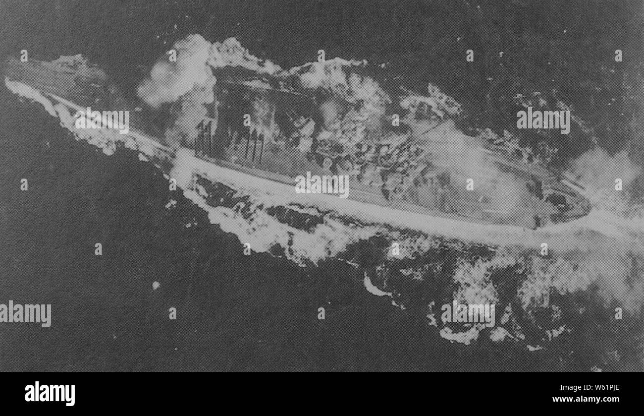 Cuirassé japonais Yamato, 1944, Collection Privée Banque D'Images