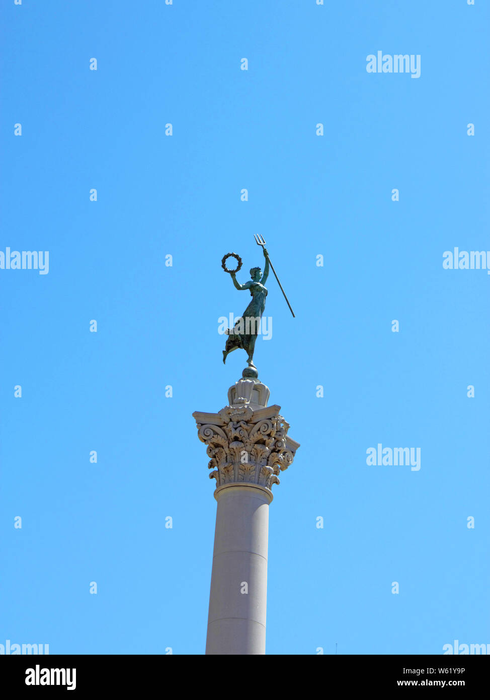 Le George Dewey monument à San Francisco Union Square. Banque D'Images