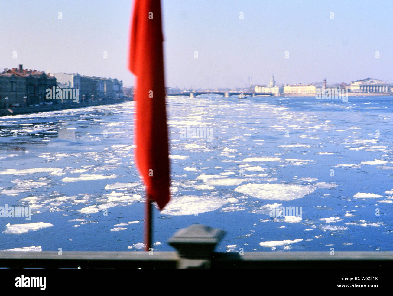 1970 Russie - Photo de bateau dans la rivière russe, Moscou probablement ca. 1978 Banque D'Images