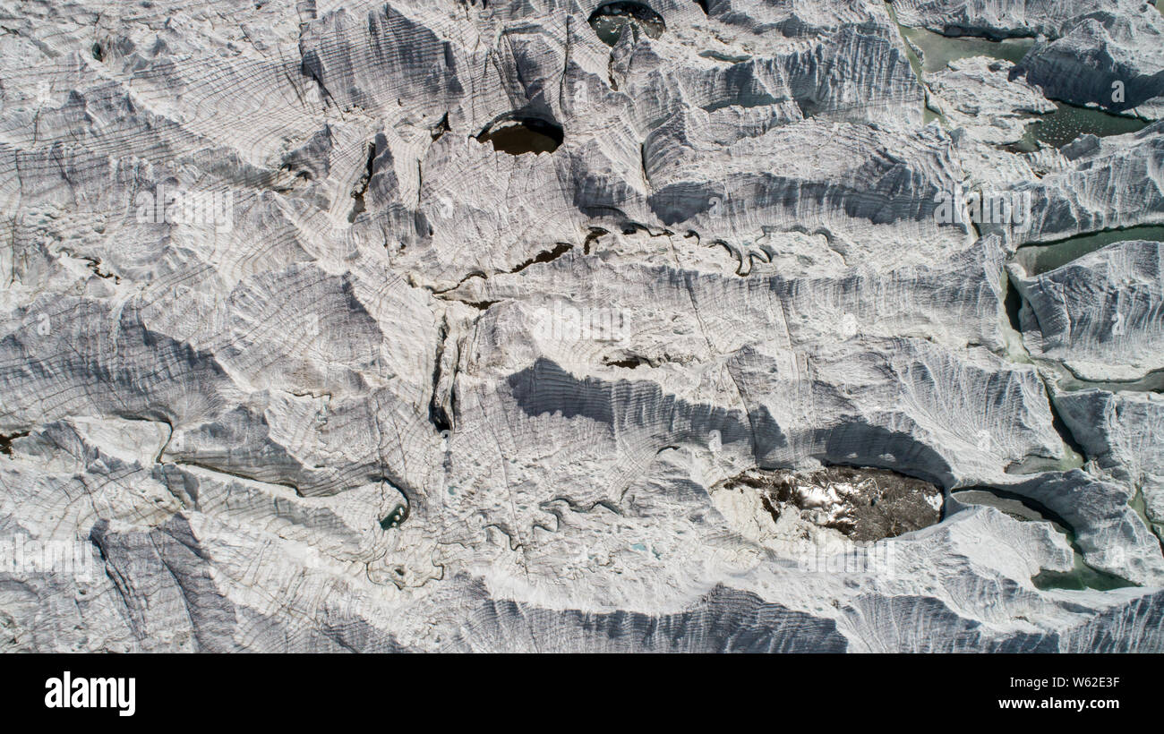 Paysages de la No40 Glacier (appelé aussi Cuojia Glacier), à côté du no.40 de délimitation de la frontière, China-Bhutan dans le sud-ouest de la Chine Banque D'Images