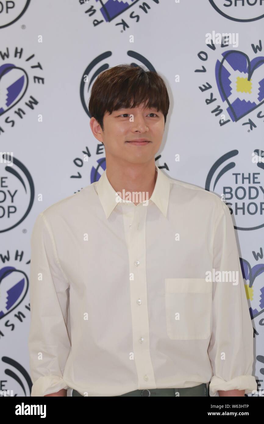 L'acteur sud-coréen Gong Ji-cheol, mieux connu sous le nom de Gong Yoo, assiste à un événement promotionnel pour 'The Body Shop' à Séoul, Corée du Sud, 3 Se Banque D'Images