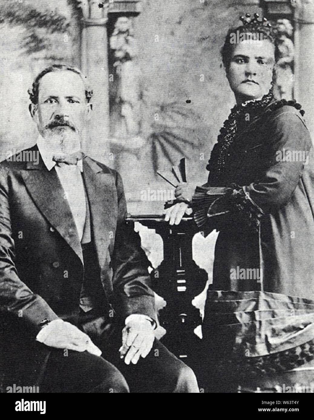 Les jeunes d'Isaac Davis et Louisa Kolohu Spencer. Banque D'Images