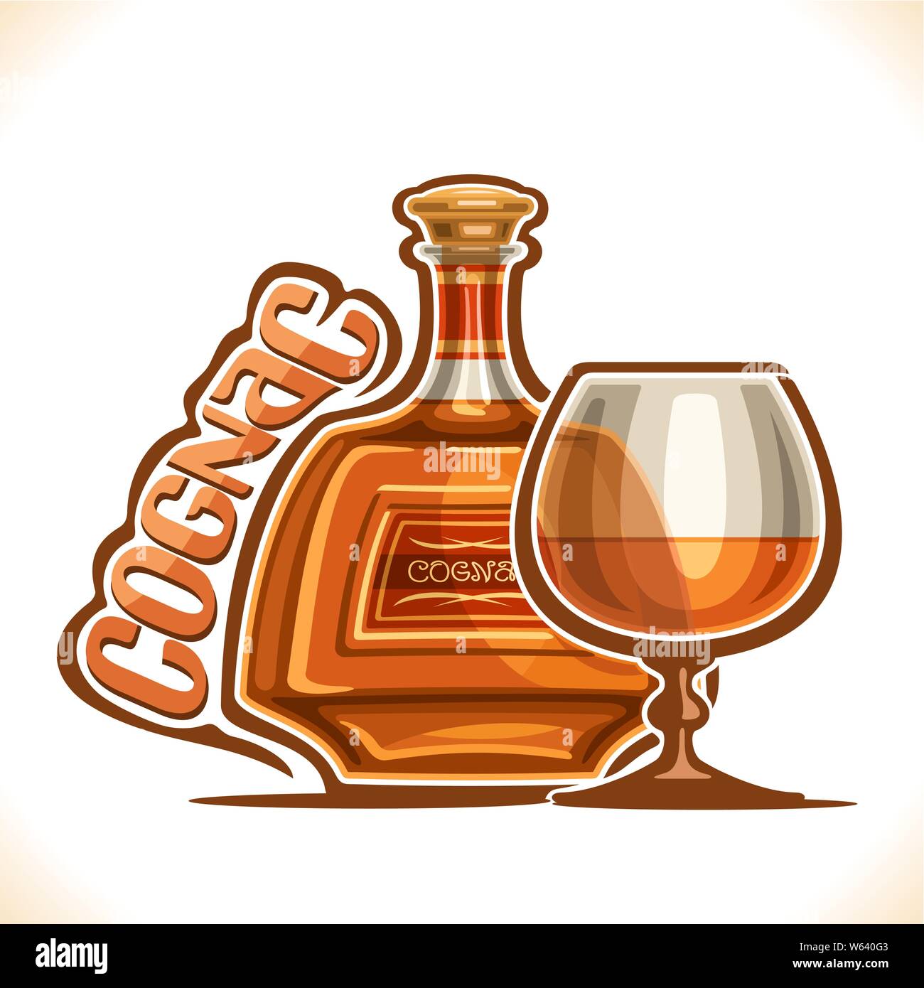 Vector illustration d'alcool boire Cognac Illustration de Vecteur