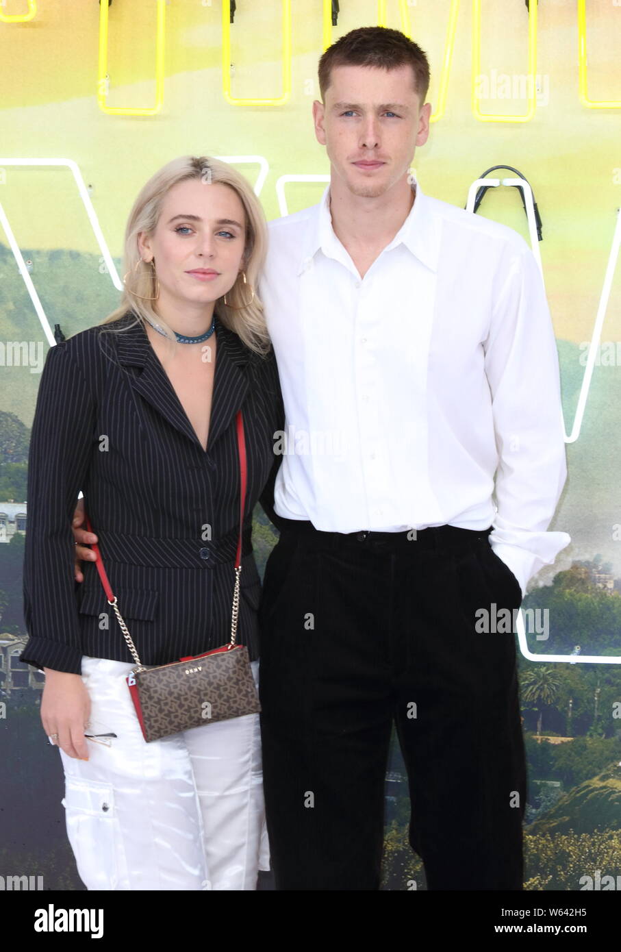 Londres, Royaume-Uni. 30 juillet, 2019. Rose et gris Harris sur le tapis rouge de Dickinson pour l Il était une fois à Hollywood - UK Premiere à l'Odeon Leicester Square Luxe Crédit : SOPA/Alamy Images Limited Live News Banque D'Images