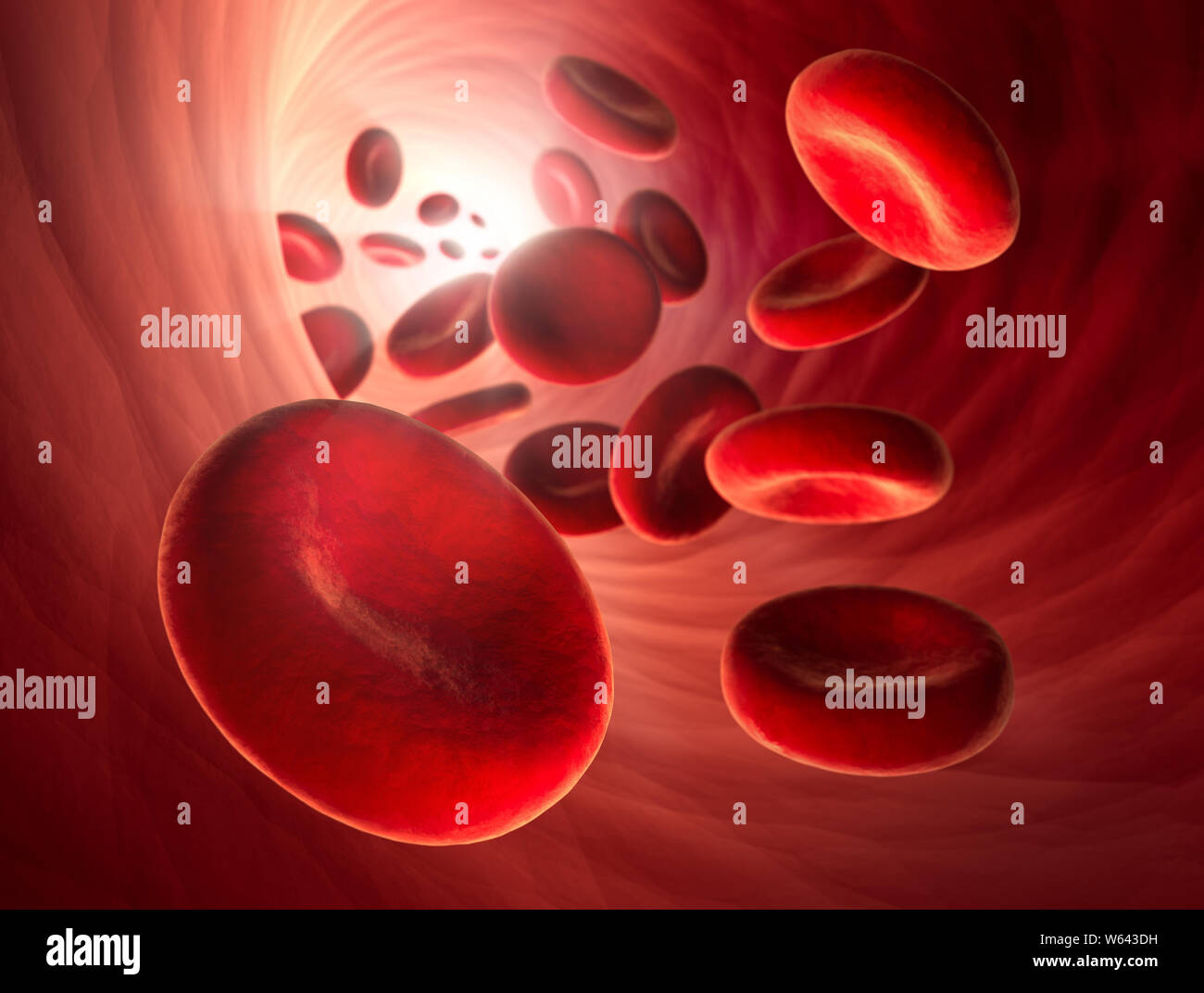 -Les globules rouges - érythrocytaire 3D illustration Banque D'Images