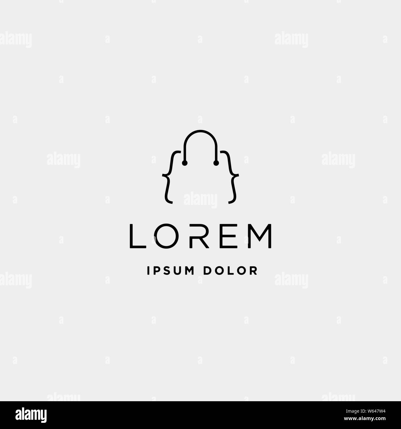 Code sac logo design shop simple technologie vector Illustration de Vecteur