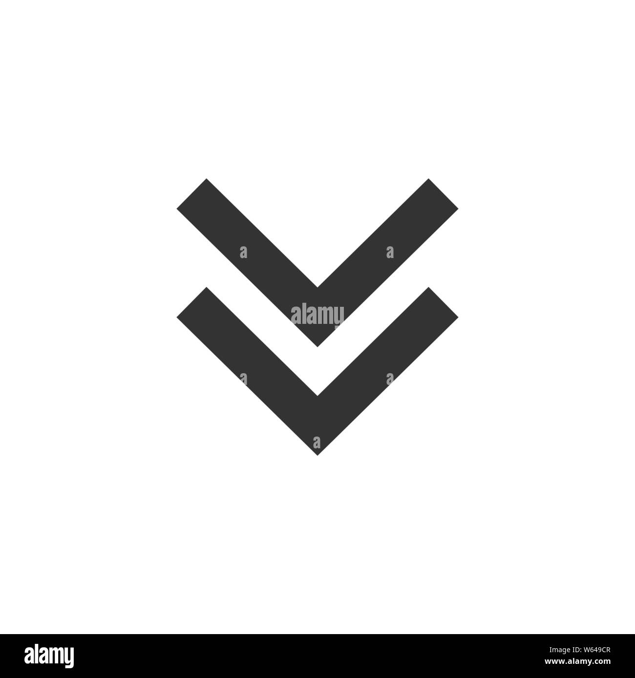 Flèche, icône d'illustration vectorielle télévision Illustration de Vecteur