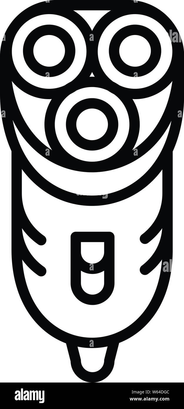 Triple Head shaver icône. Contours triple head shaver icône vecteur pour la conception web isolé sur fond blanc Illustration de Vecteur