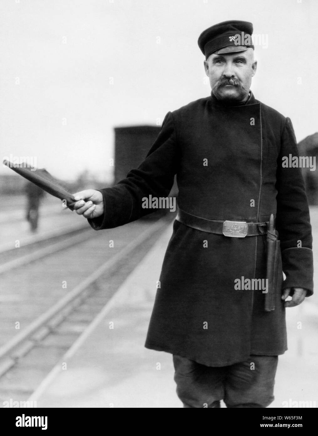 Ouvrier de chemin de fer soviétique, 1920-30 Banque D'Images