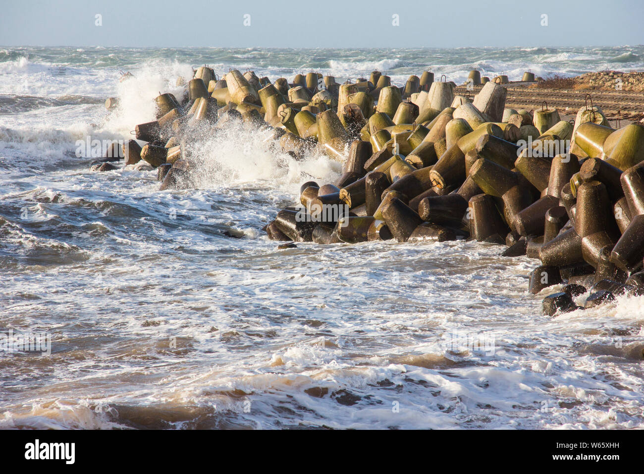 Tempête, Helgoland, Schleswig-Holstein, Allemagne Banque D'Images