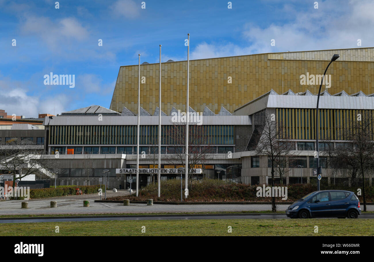 Staatsbibliothek, Kulturforum, Tiergarten, Mitte, Berlin, Deutschland Banque D'Images