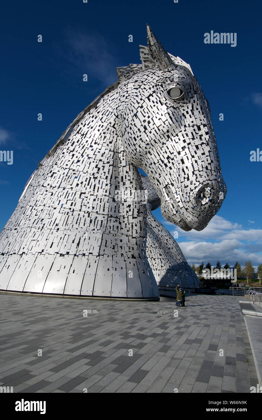 Les Kelpies Ecosse Falkirk Banque D'Images