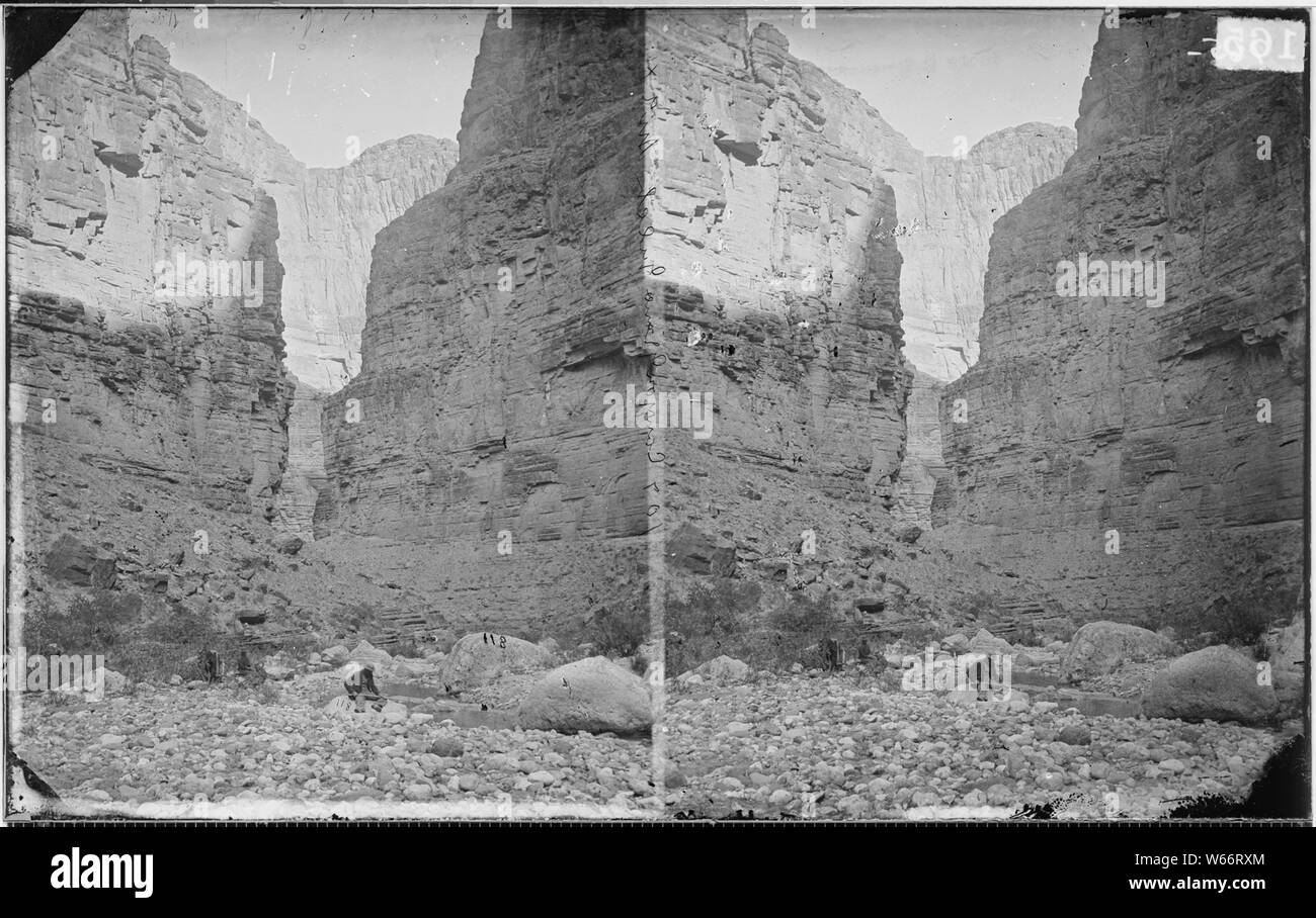 Murs en pierre calcaire, KANAB KANAB CREEK CANYON DE LAVAGE PRÈS DE LA JONCTION AVEC LE GRAND CANYON SUR LA RIVIÈRE COLORADO OU CANYON, Grand Gulch Banque D'Images