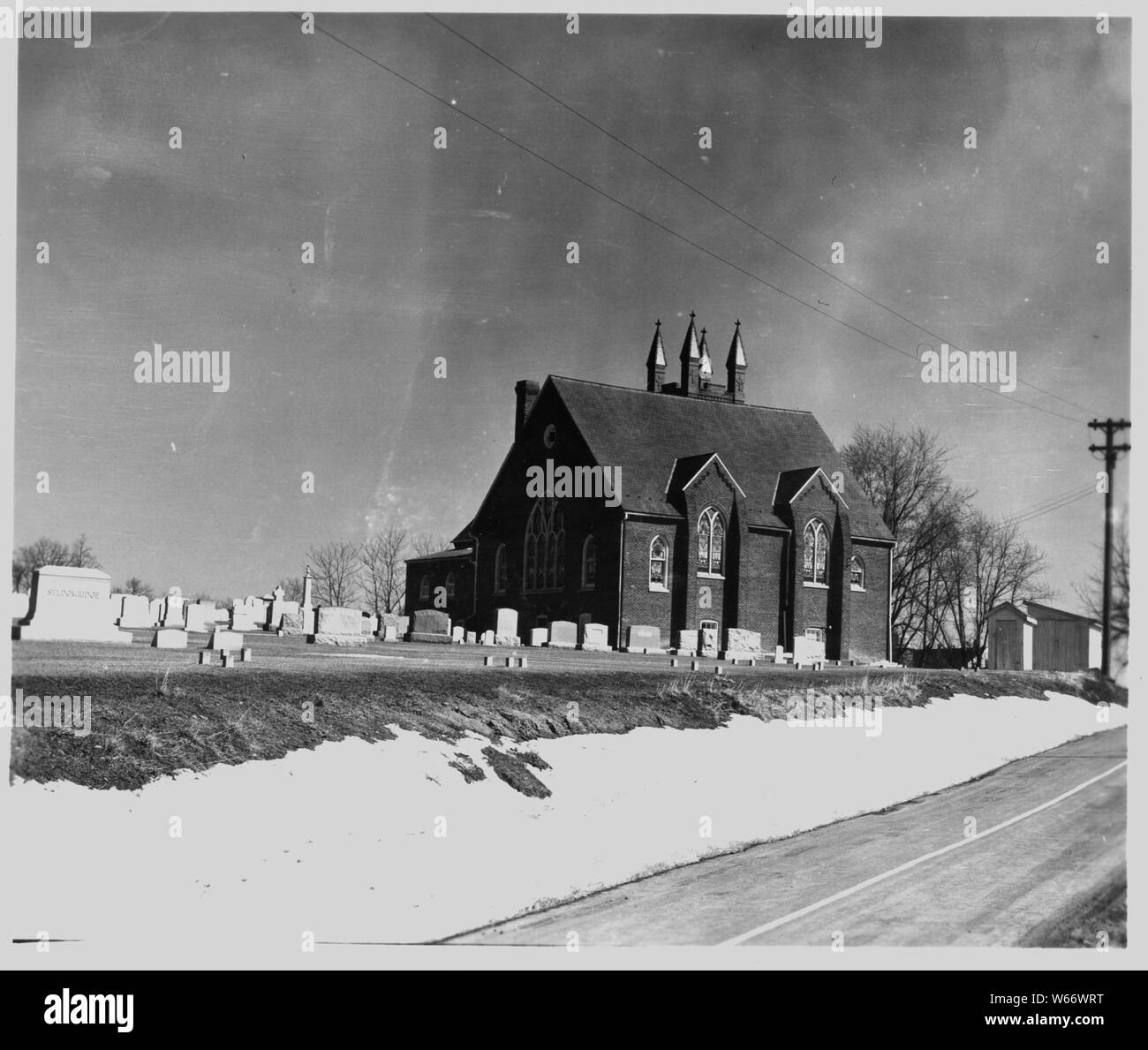 Le Comté de Lancaster, Pennsylvanie. Cette réforme de l'Église allemande, près de New Holland, a été établi à propos de . . . ; Portée et contenu : la légende complète se lit comme suit : le comté de Lancaster, Pennsylvanie. Cette réforme de l'Église allemande, près de New Holland, a été créé il y a environ 200 ans et a été le centre d'un Non-Plain Allemand Pennsylvanie Les gens de la communauté. Les fermes détenues par ces personnes sont maintenant tous en la possession d'Amish et Mennonites. Banque D'Images