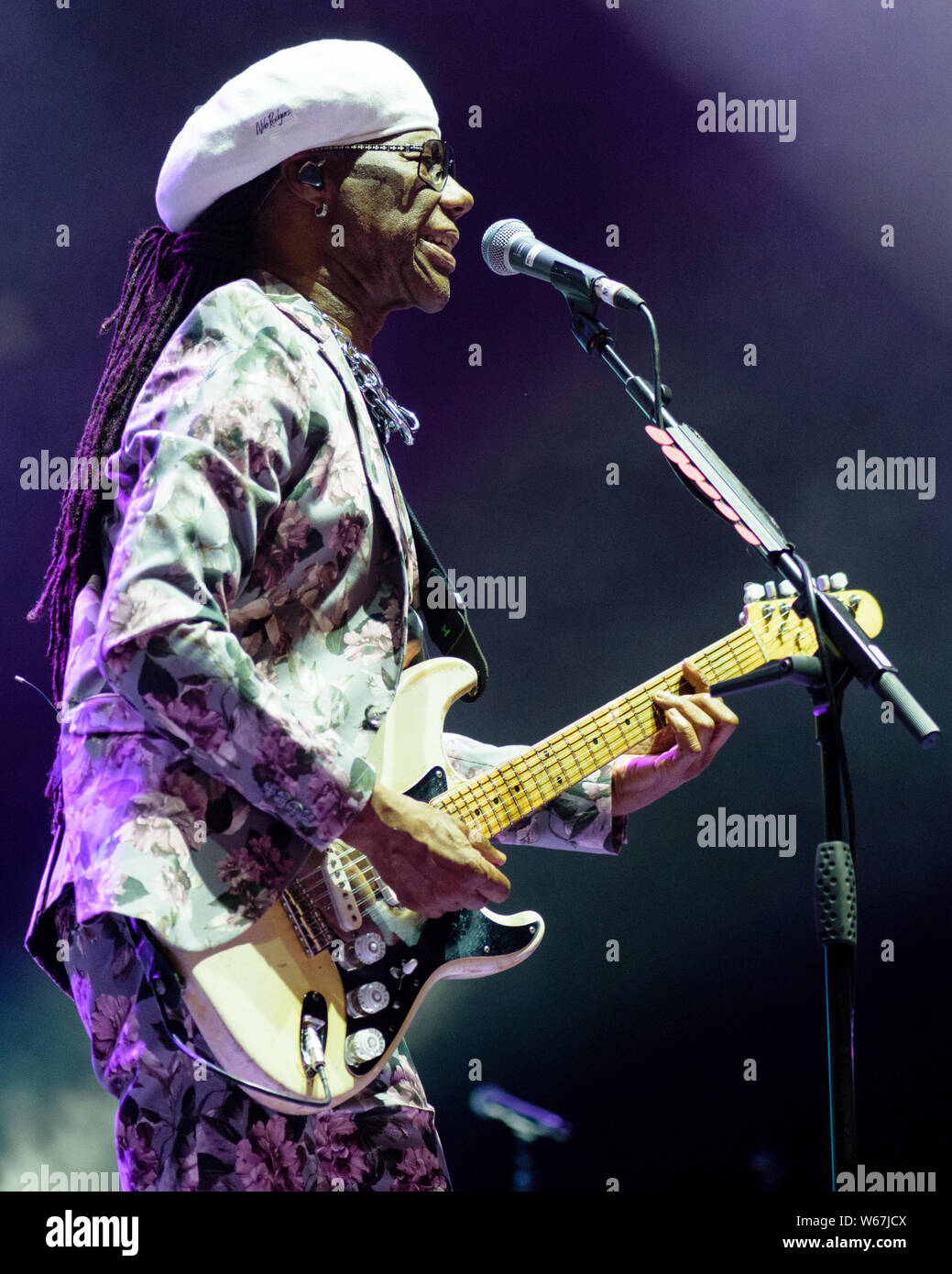 Chic et Nile Rodgers au Festival 2019 de l'organisation du camp, château de Lulworth Banque D'Images