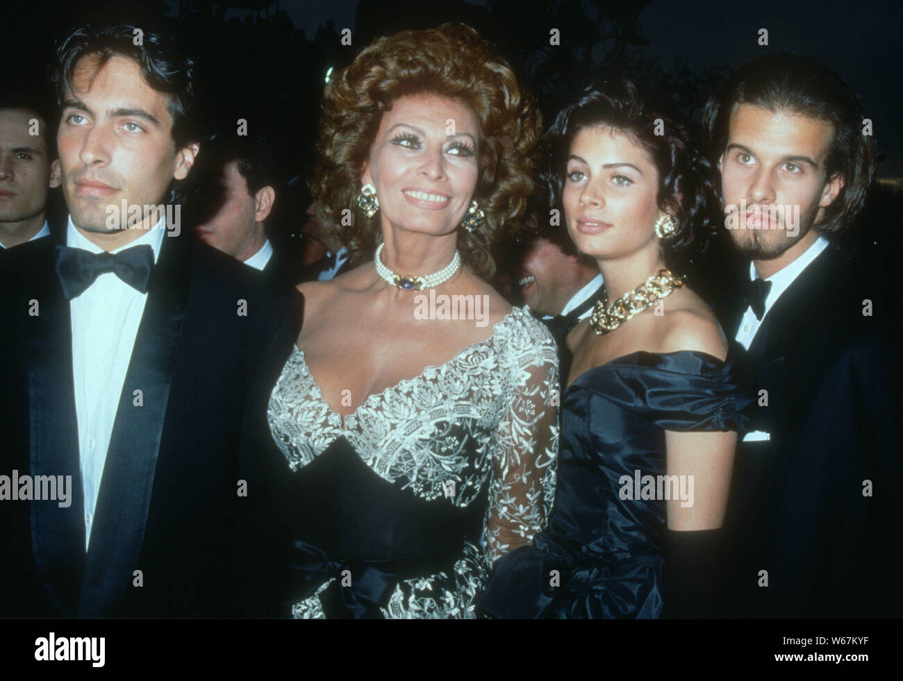 Famille Sophia Loren, 1994, photo de Michael Ferguson/PHOTOlink via Photo Credit : Newscom/Alamy Live News Banque D'Images