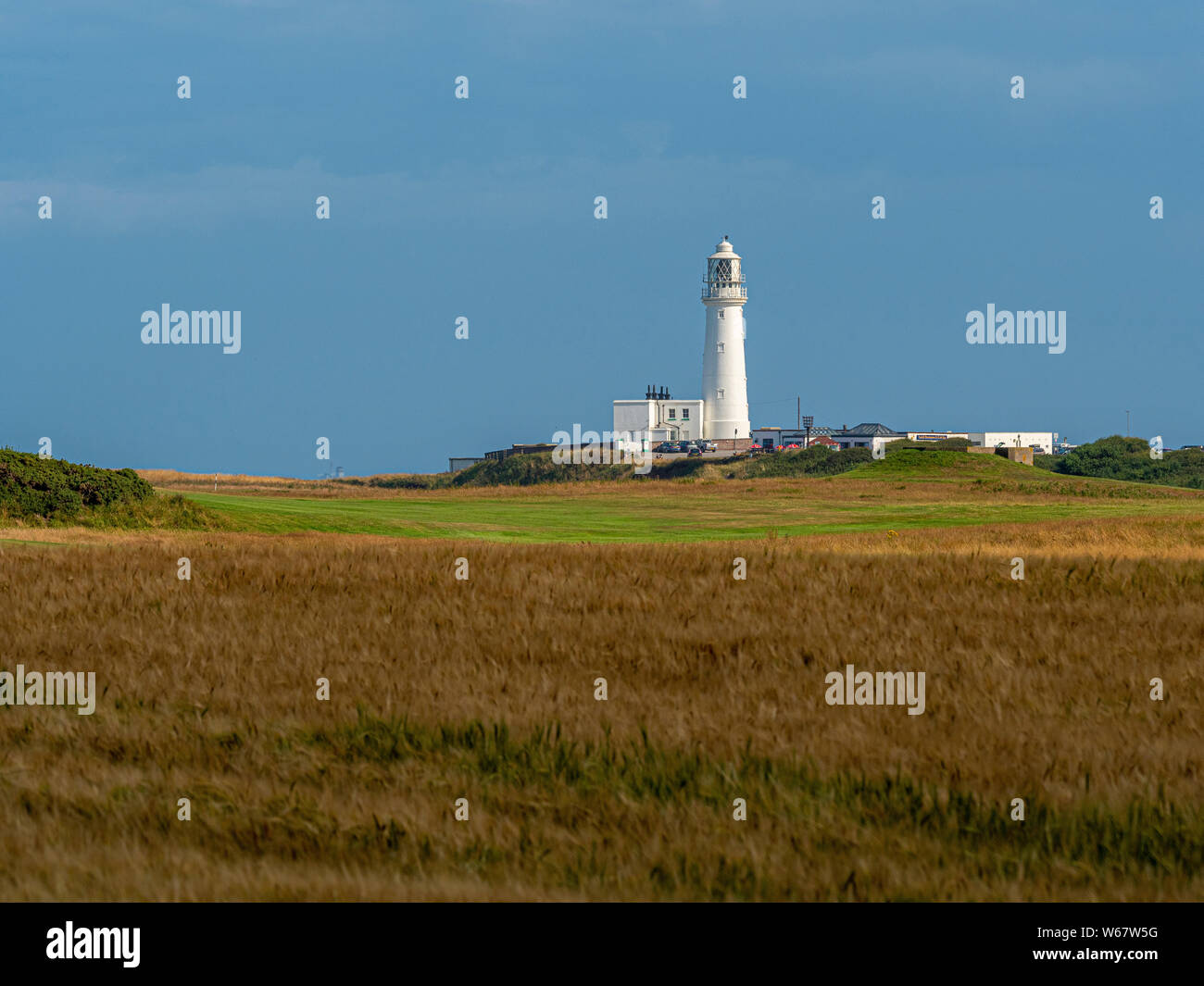 Flamborough Head Lighthouse, un phare situé à Flamborough, East Riding of Yorkshire. L'Angleterre. Banque D'Images