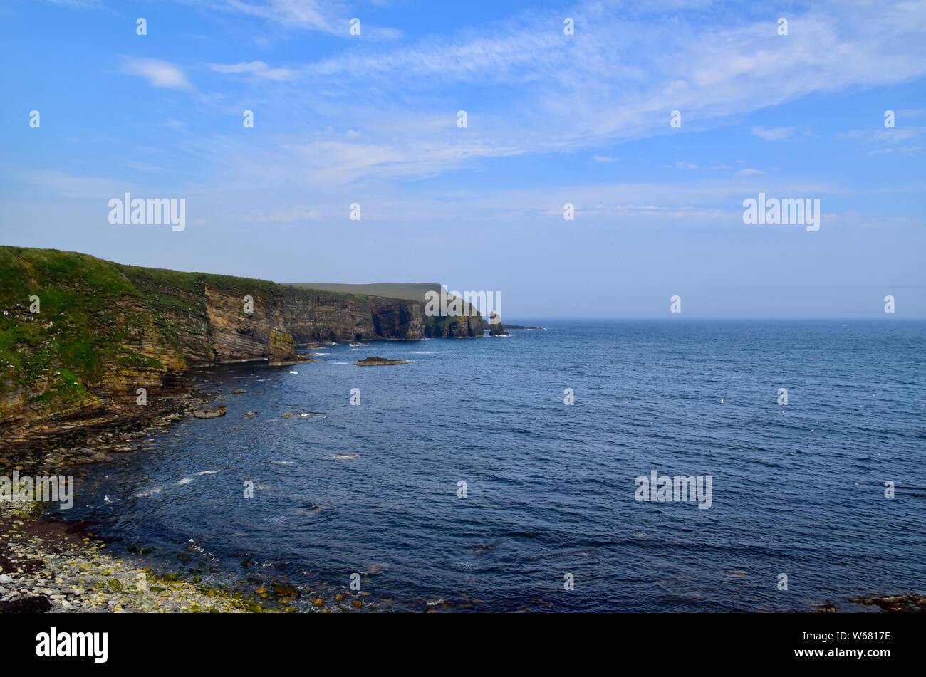 Baie Windwick sur la côte est de South Ronaldsay. Banque D'Images