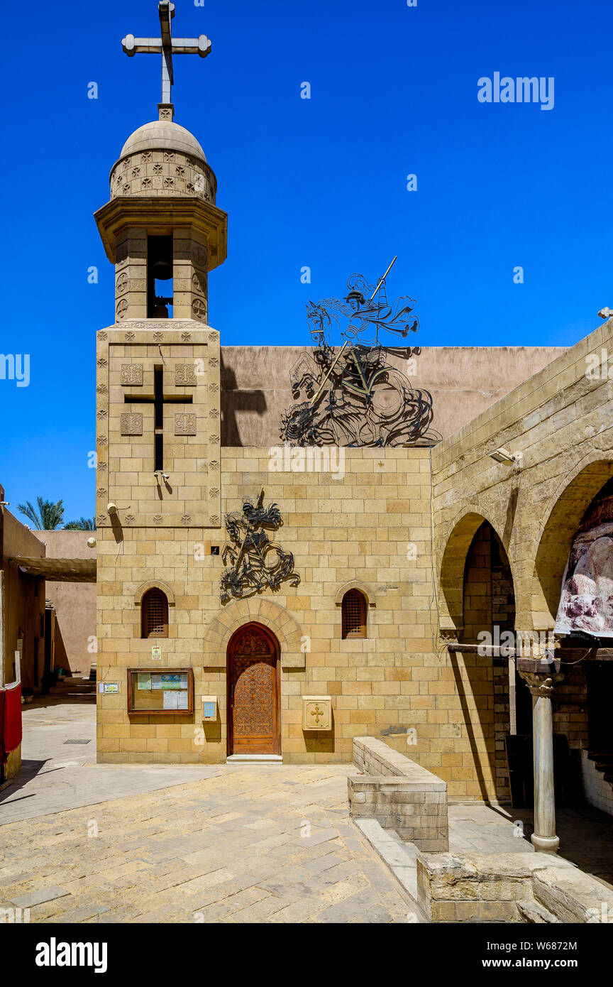 La nouvelle Église copte orthodoxe de Saint Georges Banque D'Images