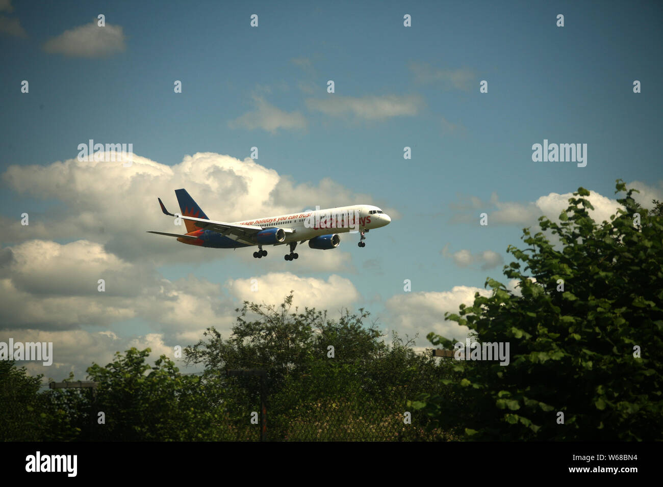 Manchester, Angleterre, 29 juillet 2019. Des avions à l'Aéroport International de Manchester. Jet2photo holidays Banque D'Images