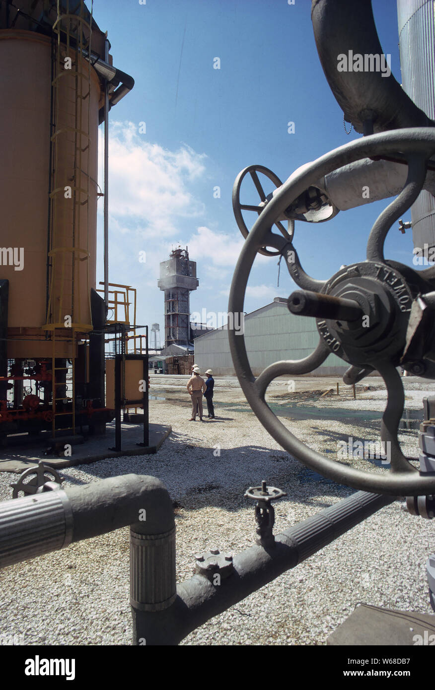 Une raffinerie de pétrole au Texas Banque D'Images