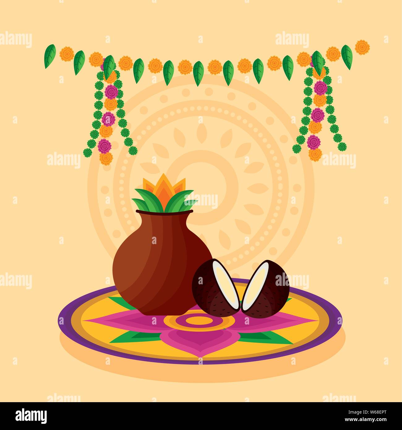 Heureux onam festival celebration Illustration de Vecteur