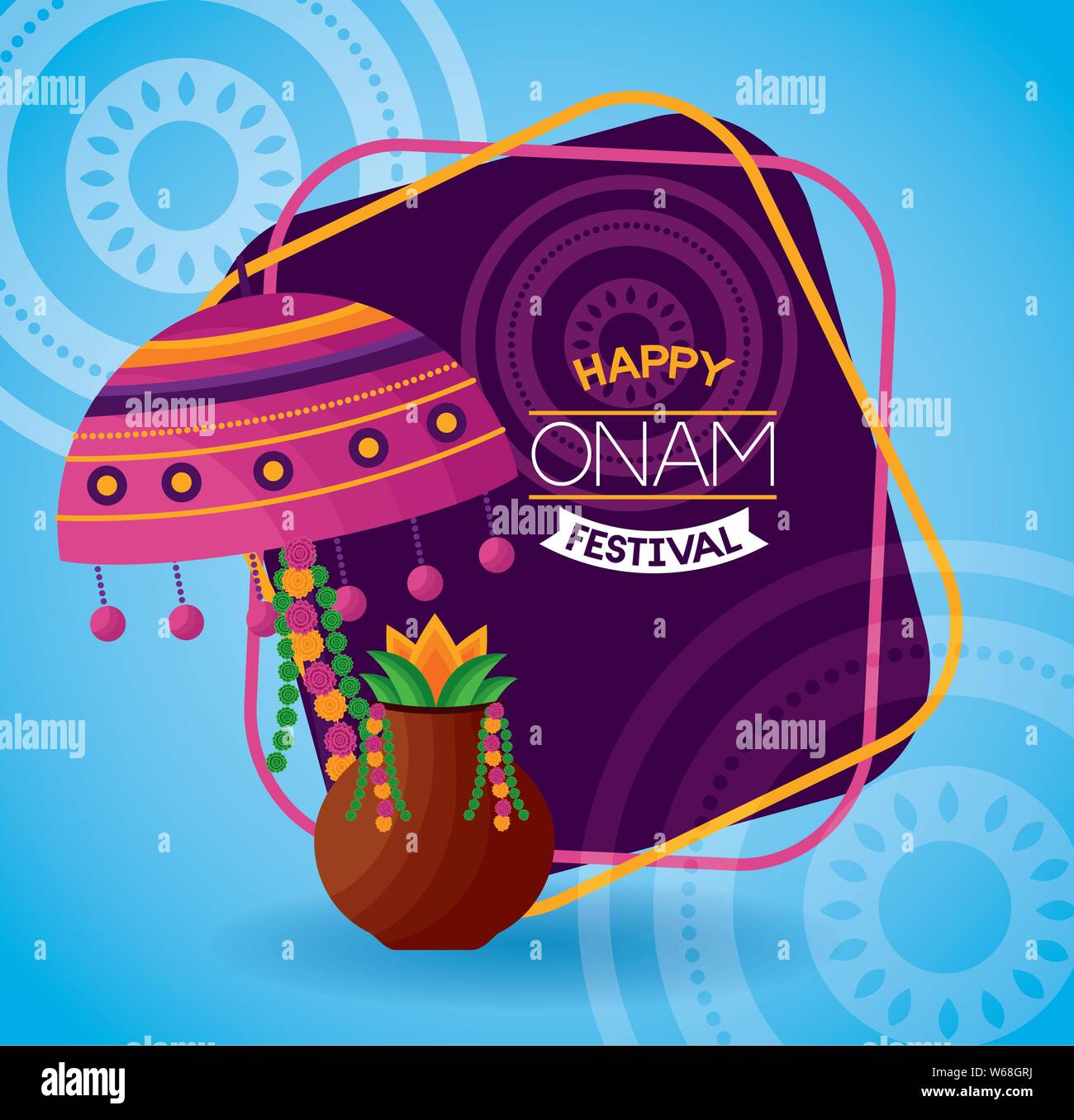 Heureux onam festival celebration Illustration de Vecteur