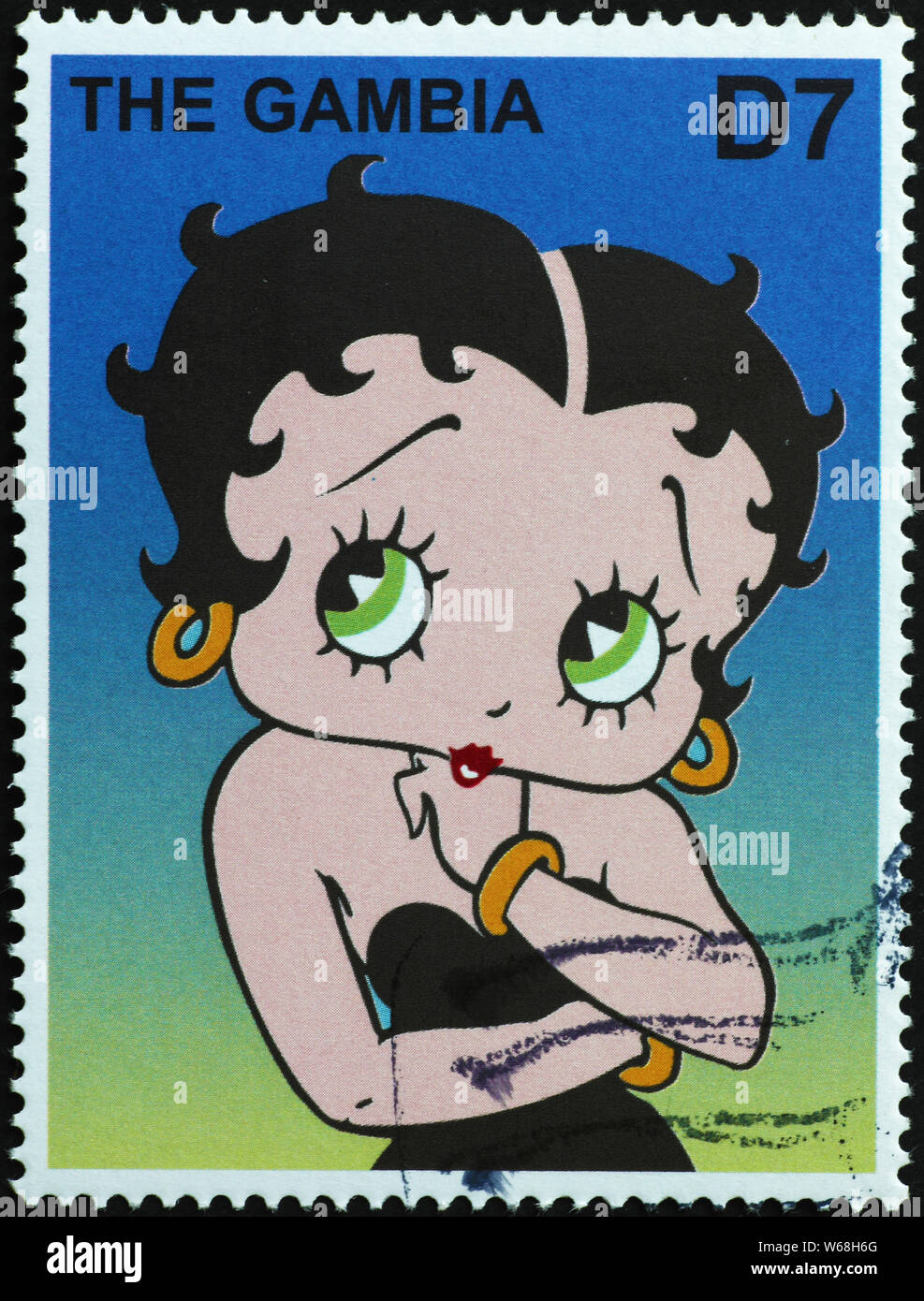 Célèbre Betty Boop sur un timbre-poste Banque D'Images