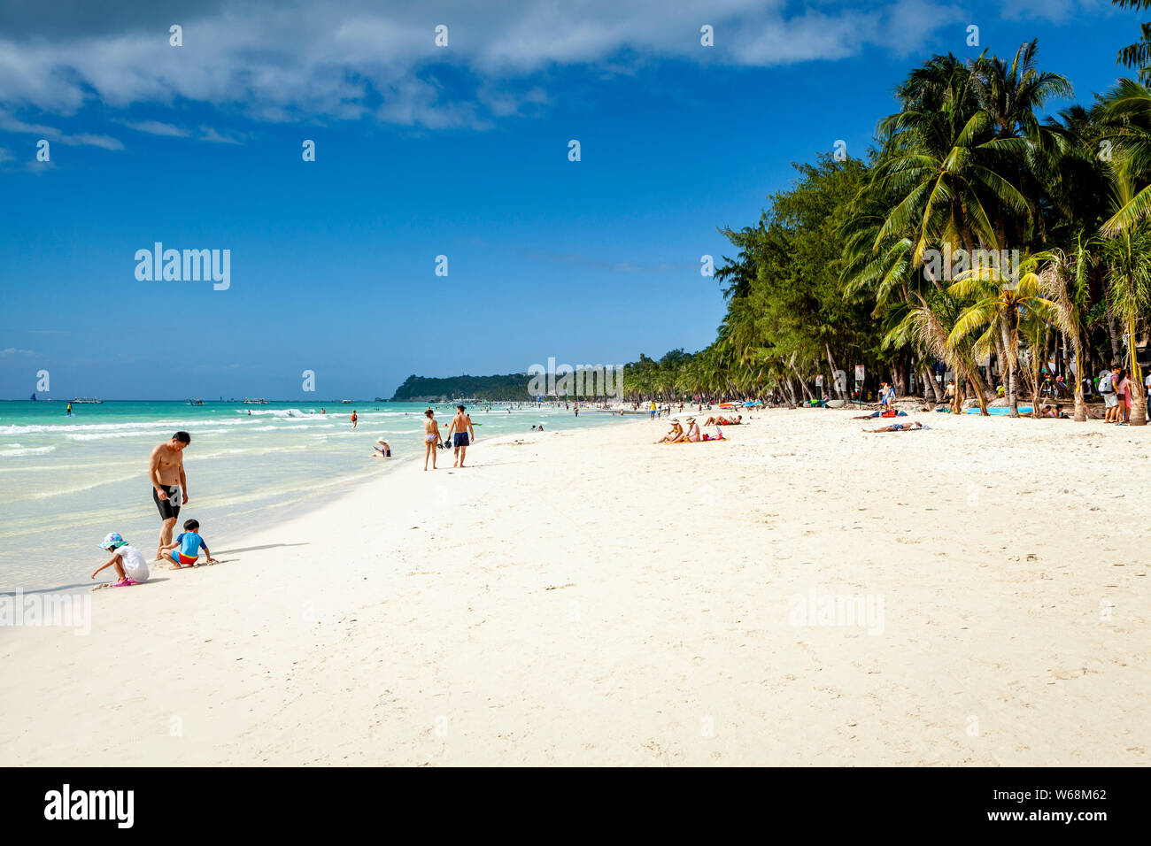 White Beach, Boracay, Aklan, Philippines Banque D'Images
