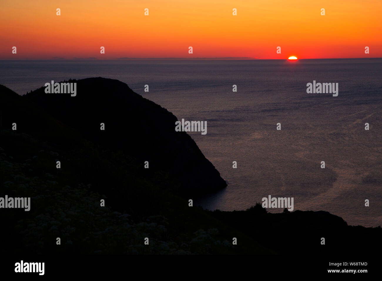 Voir le lever du soleil, le lieu historique national de Signal Hill, St John's, Terre-Neuve et Labrador, Canada Banque D'Images