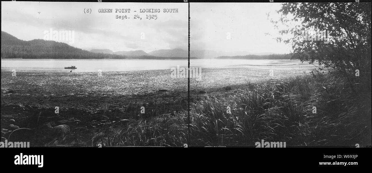 Wrangell Narrows, en Alaska. À au sud de Green Point. 21 Septembre 1925 Banque D'Images