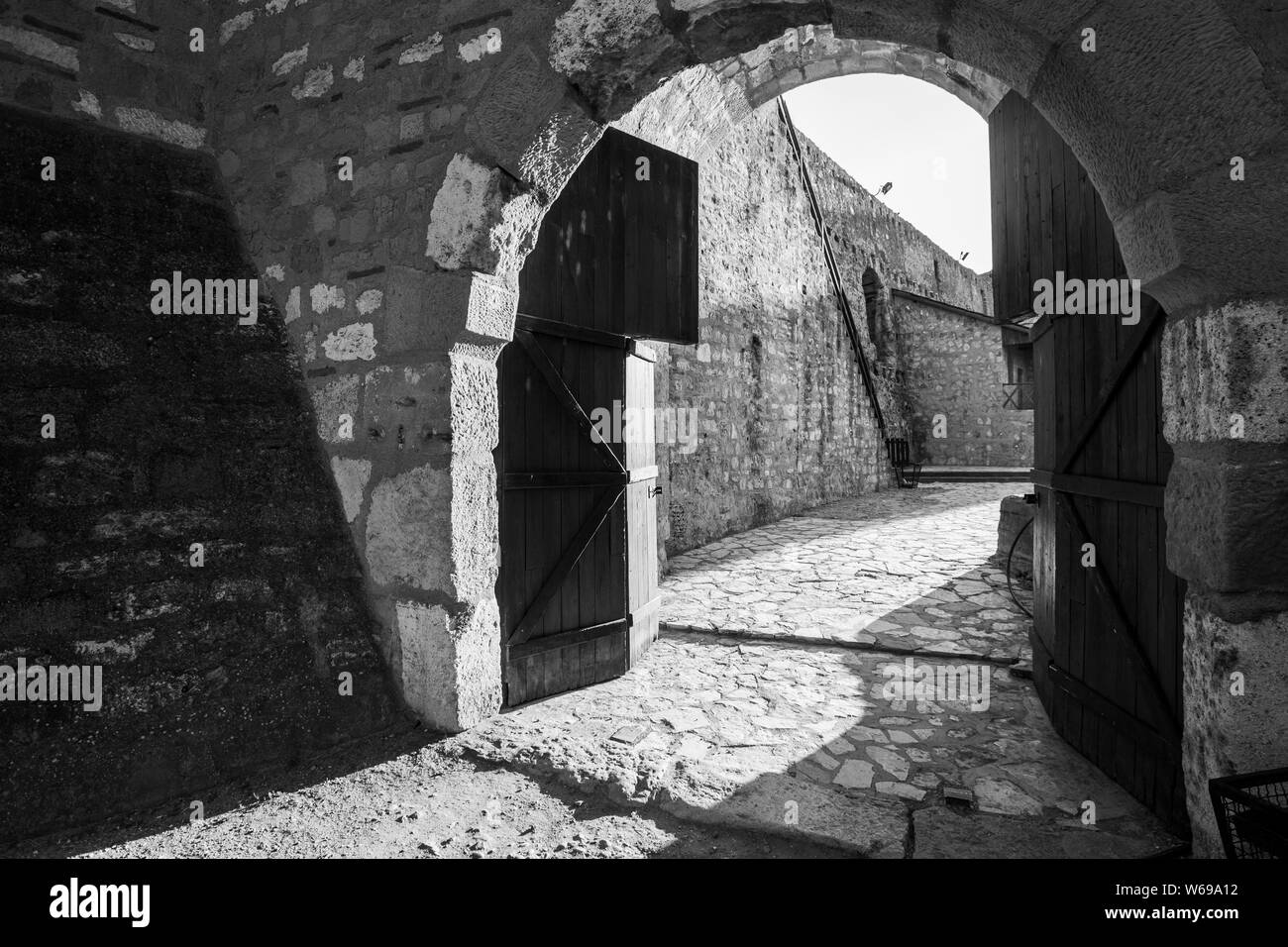 Entrée principale de la citadelle de Smederevo Forteresse, l'une des plus grandes fortifications en Serbie Banque D'Images