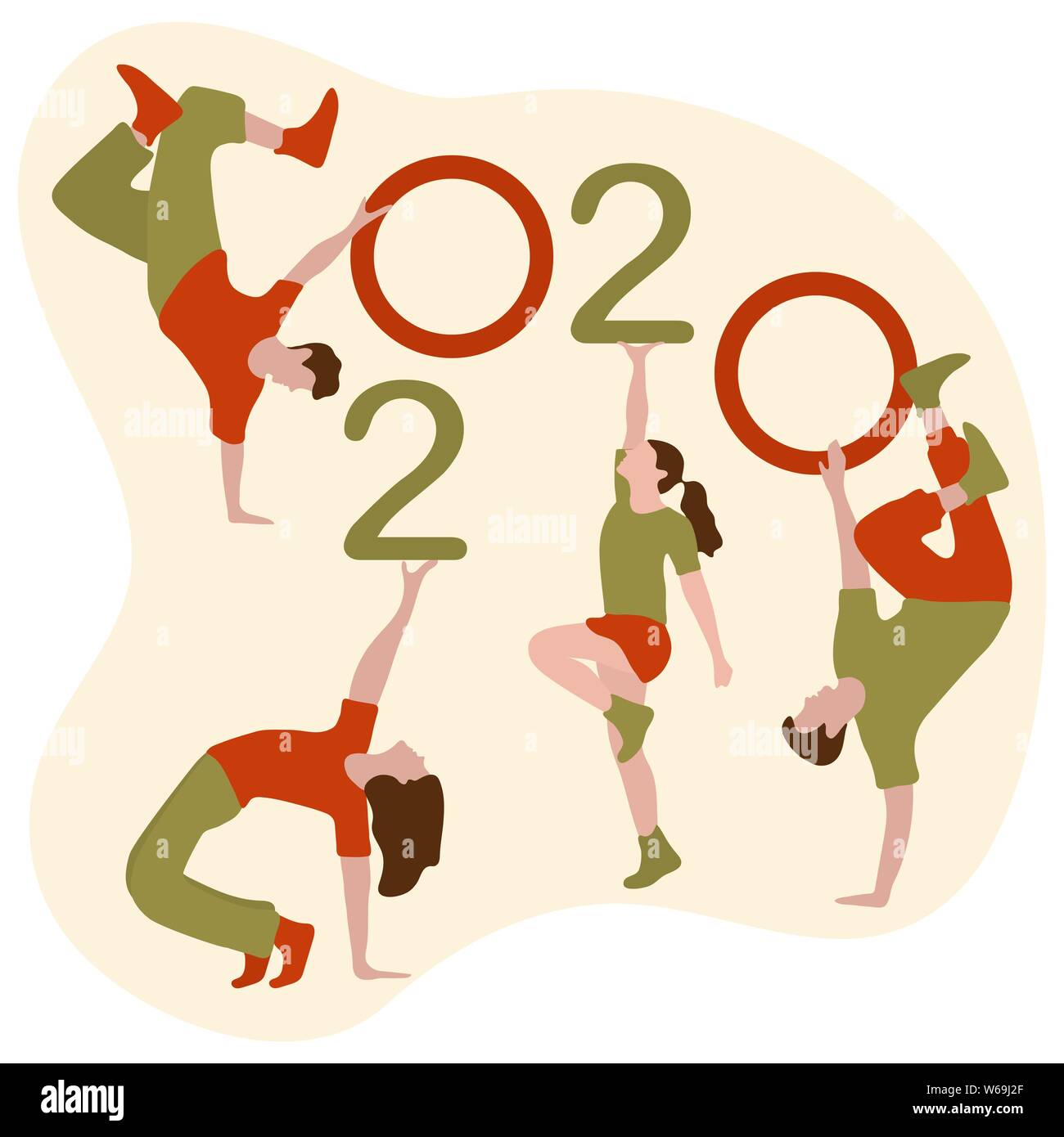Bonne année. Vector illustration avec les numéros de l'année 2020 et de la danse. Street danse moderne. Soirée du Nouvel An. Pour la conception d'affiches, bannières ou Illustration de Vecteur Bonne année. Vector illustration avec les numéros de l'année 2020 et de la danse. Street danse moderne. Soirée du Nouvel An. Pour la conception d'affiches, bannières ou Illustration de Vecteur