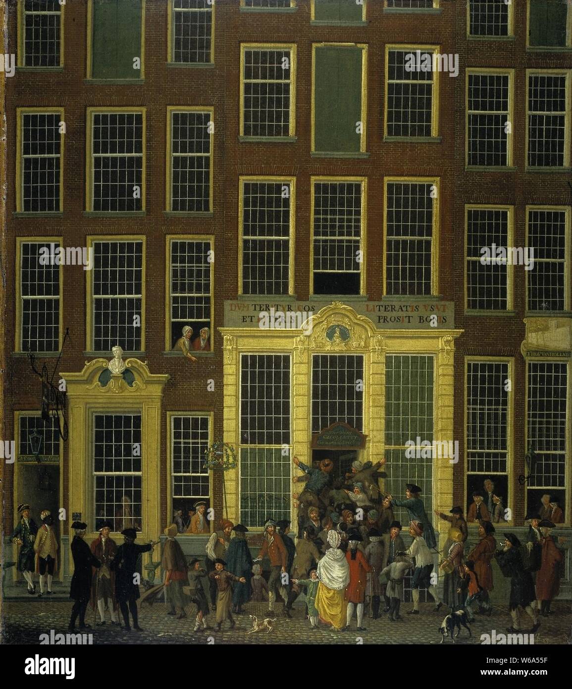 De from librairie en het van loterijkantoor Jan De Groot dans de Kalverstraat à Amsterdam Banque D'Images