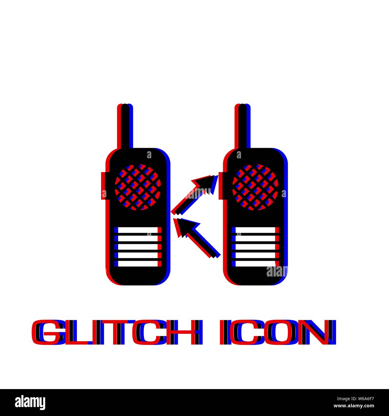 L'icône Radio Télévision. Pictogramme - Simple effet glitch. Symbole d'illustration vectorielle Illustration de Vecteur