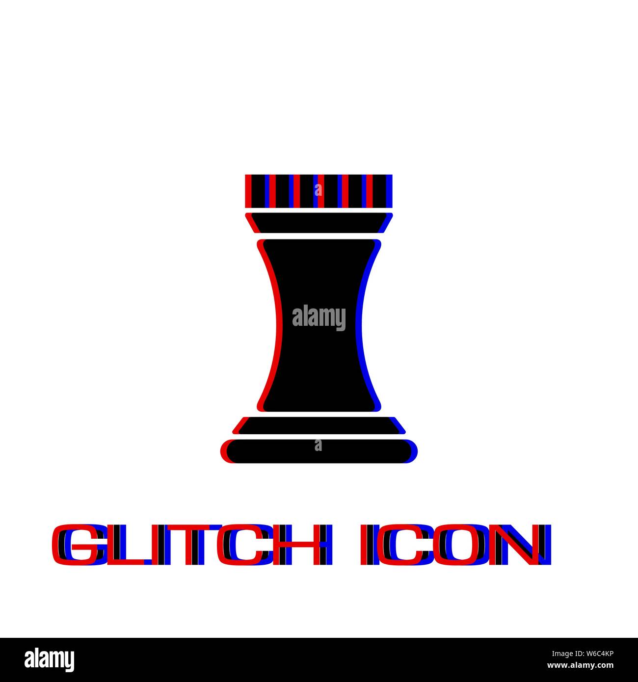 L'icône Stratégie de télévision. Pictogramme - Simple effet glitch. Symbole d'illustration vectorielle Illustration de Vecteur