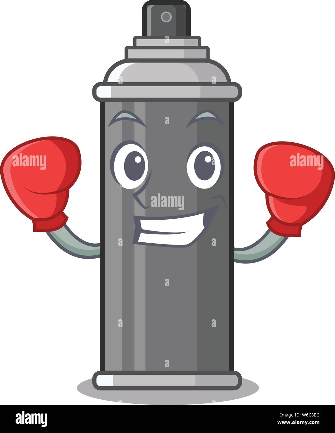 Les fixatifs Boxe avec les isolés mascot vector illustration Illustration de Vecteur