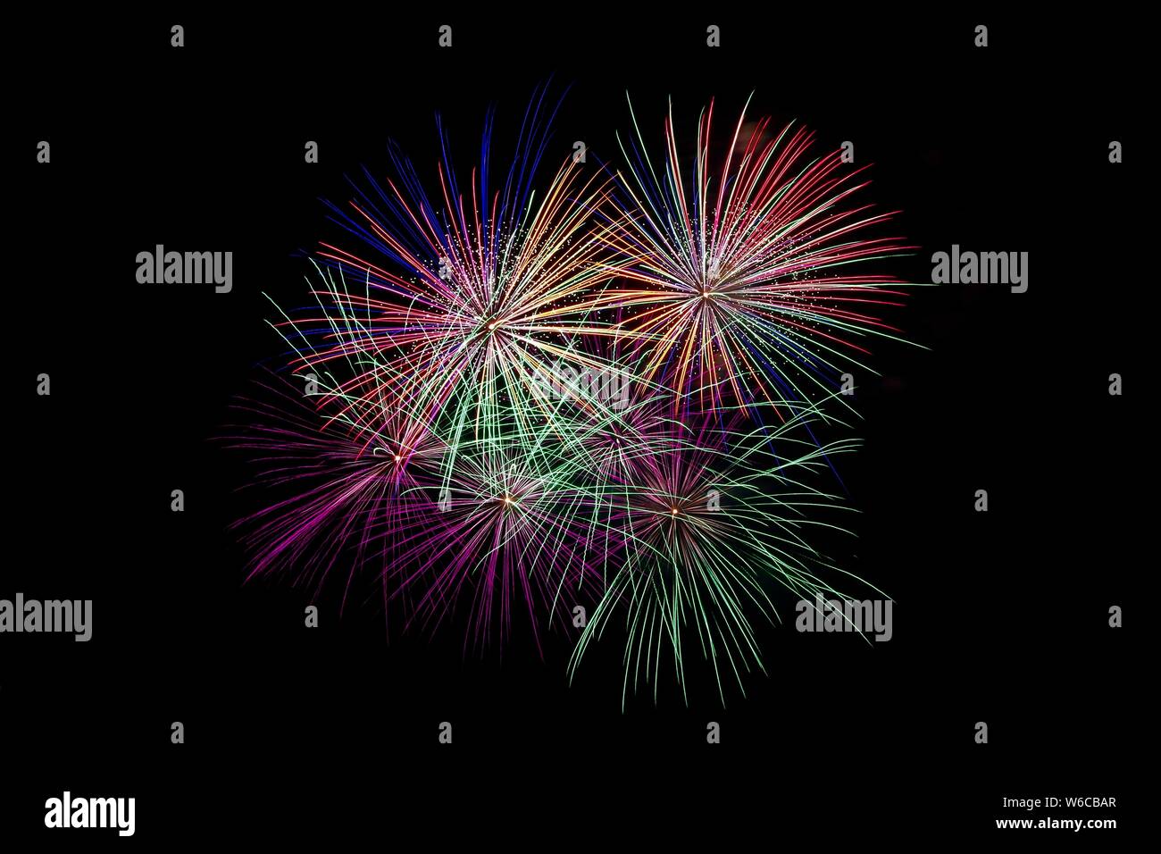 Feux d'artifice villageois et pyrotechnie