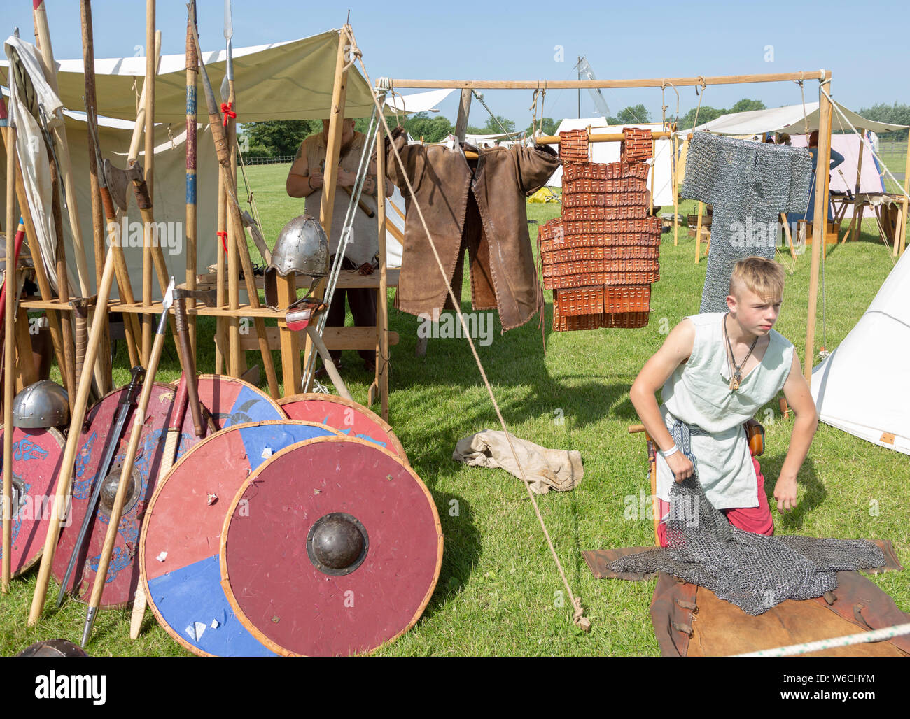 Stonham Granges Histoire cas, l'histoire vivante, Suffolk, England, UK 2019 Banque D'Images