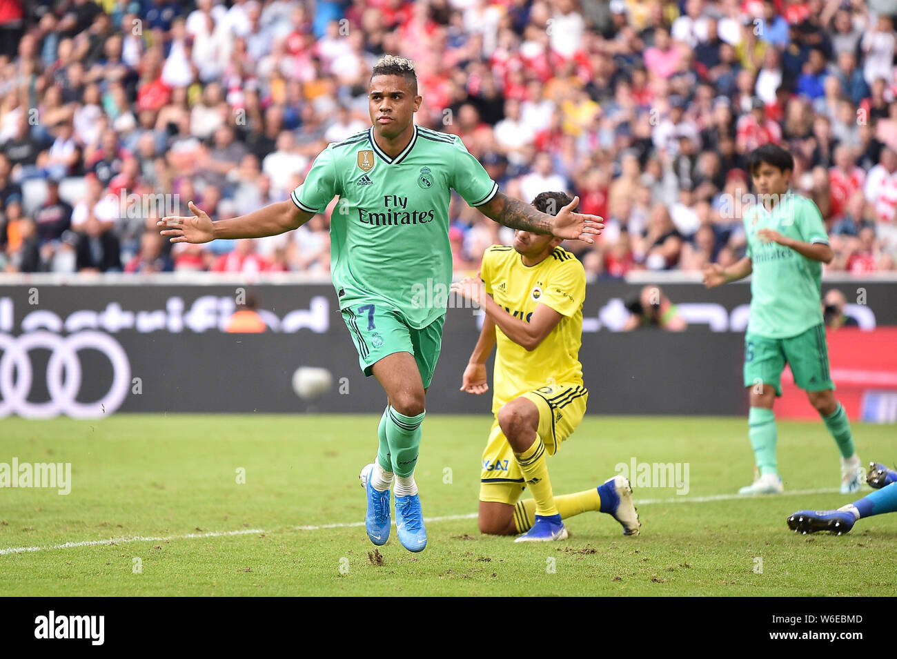 MUNICH, ALLEMAGNE - 31 juillet : Mariano Diaz au cours de l'Audi cup 2019 3ème place match entre le Real Madrid et à l'Allianz Arena Fenerbahce le 31 juillet 2019 à Munich, Allemagne. (Photo par PressFocus/MO Media) Banque D'Images