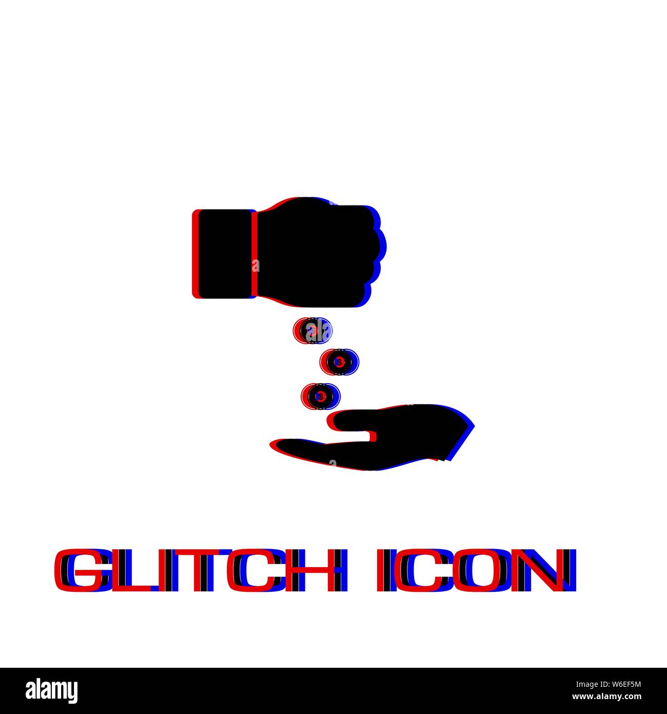 L'icône de pot-de-télévision. Pictogramme - Simple effet glitch. Symbole d'illustration vectorielle Illustration de Vecteur